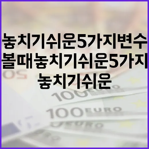 NH투자증권을 볼 때 놓치기 쉬운 5가지 변수 - 요약