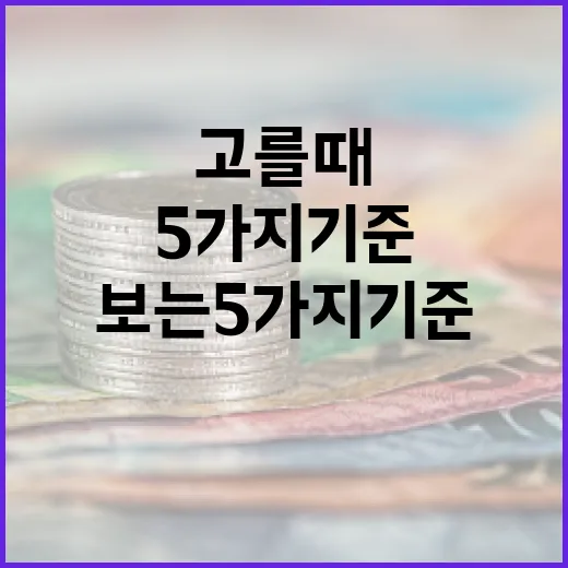 한국투자증권을 고를 때 보는 5가지 기준 - 요약