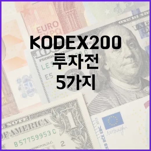 KODEX200 투자 전 확인할 5가지 판단 기준 - 요약