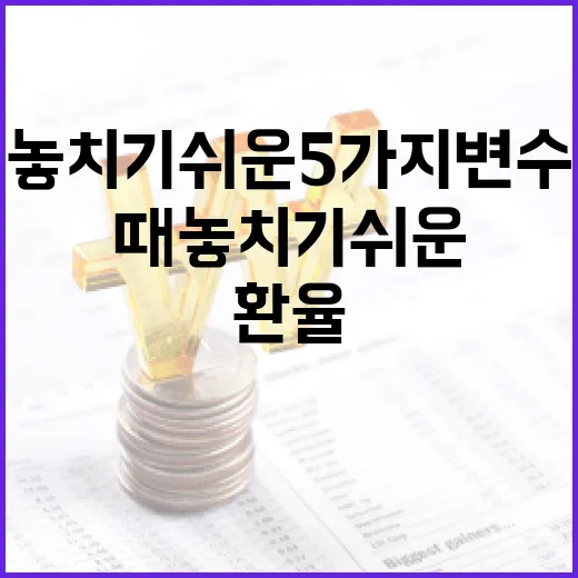 유로 환율을 볼 때 놓치기 쉬운 5가지 변수 - 요약