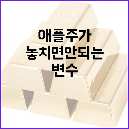 애플주가를 볼 때 놓치면 안 되는 5가지 변수 - 요약