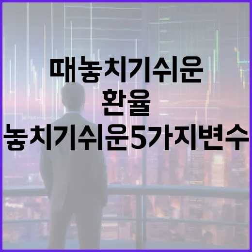 유로환율을 볼 때 놓치기 쉬운 5가지 변수 - 요약