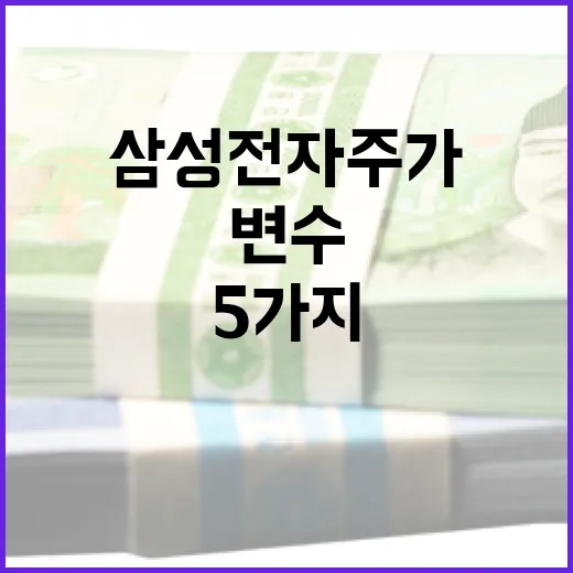 삼성전자주가를 볼 때 놓치면 안 되는 5가지 변수 - 요약