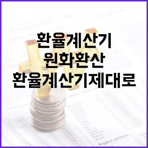 환율계산기 제대로 쓰는 5가지 기준: 원화 환산보다 중요한 체크포인트 - 요약