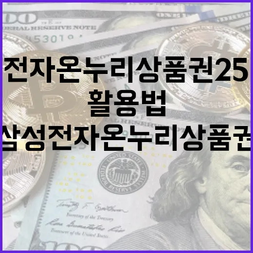 삼성전자 온누리상품권 25만원을 알차게 쓰는 5가지 활용법 - 요약