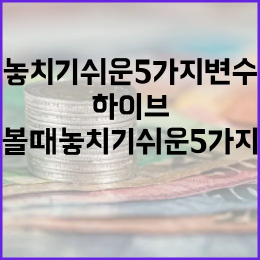 하이브주가를 볼 때 놓치기 쉬운 5가지 변수 - 요약