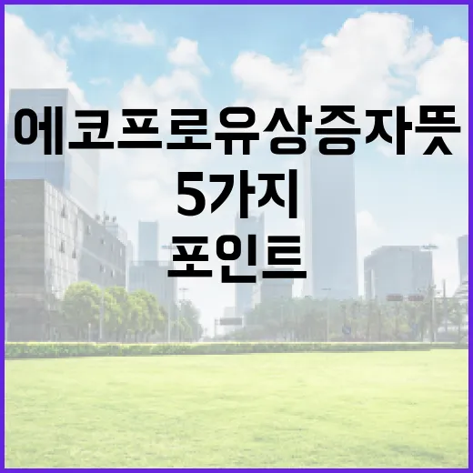 에코프로 유상증자 뜻을 이해하는 5가지 포인트 - 요약