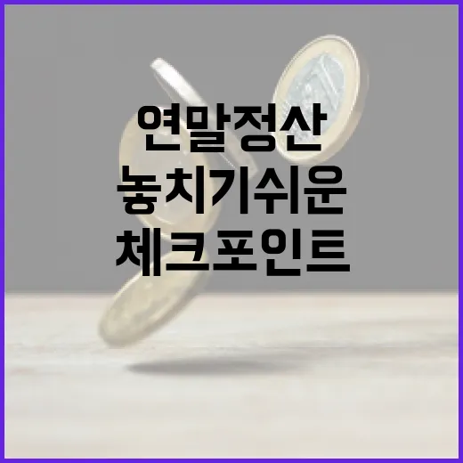 연말정산간소화에서 놓치기 쉬운 5가지 체크포인트 - 요약