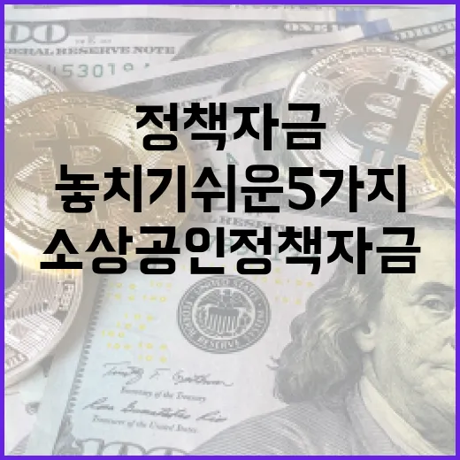소상공인정책자금 볼 때 놓치기 쉬운 5가지 판단 기준 - 요약