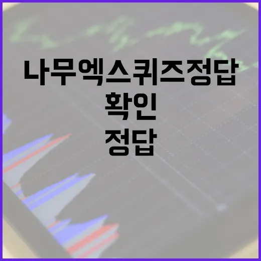 나무엑스 퀴즈정답 확인 전 꼭 보는 5가지 기준 - 요약