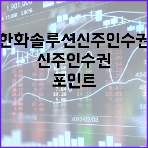 한화솔루션 신주인수권 볼 때 놓치기 쉬운 5가지 판단 포인트 - 요약