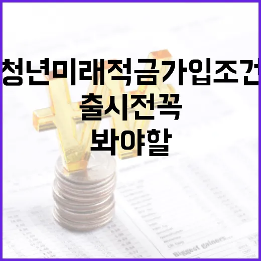 청년미래적금 가입 조건 5가지, 출시 전 꼭 봐야 할 기준 - 요약