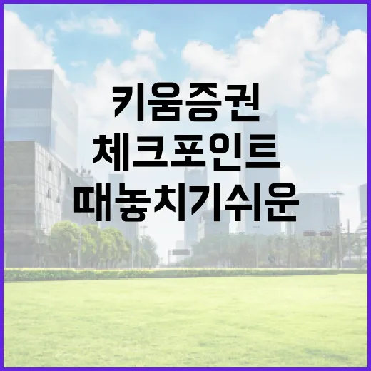 키움증권을 볼 때 놓치기 쉬운 5가지 체크포인트 - 요약