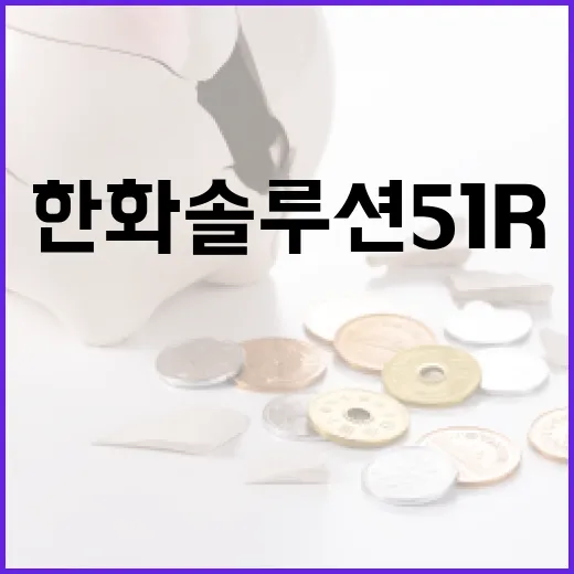 한화솔루션 51R 볼 때 놓치기 쉬운 5가지 포인트 - 요약