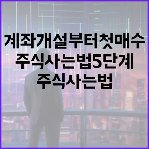 주식사는법 5단계: 계좌 개설부터 첫 매수 전 체크할 것들 - 요약