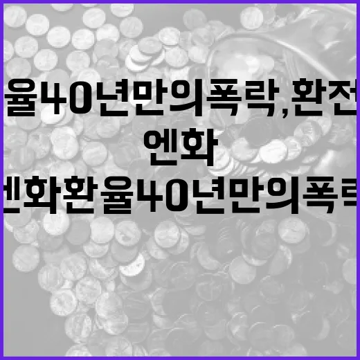 엔화 환율 40년 만의 폭락, 환전 타이밍을 잡는 5가지 기준 - 요약