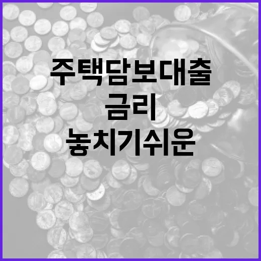주택담보대출금리 볼 때 놓치기 쉬운 5가지 변수 - 요약
