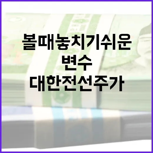 대한전선주가를 볼 때 놓치기 쉬운 5가지 변수 - 요약