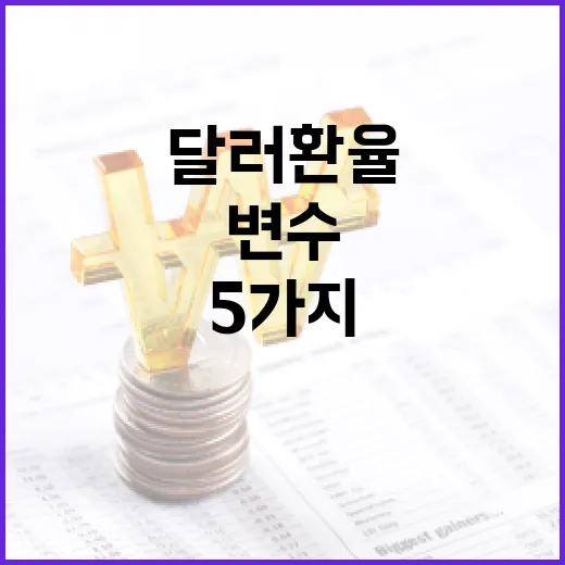 달러환율을 움직이는 5가지 변수와 3단계 판단법 - 요약