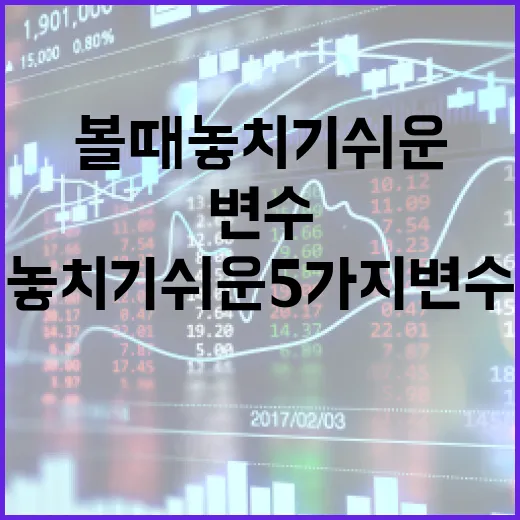 금주식 볼 때 놓치기 쉬운 5가지 변수 - 요약