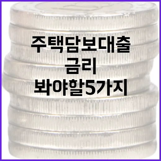 주택담보대출금리 판단할 때 봐야 할 5가지 변수 - 요약