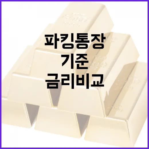 파킹통장금리비교 전 꼭 확인할 5가지 기준 - 요약