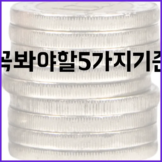 인덱스펀드 투자 전 꼭 봐야 할 5가지 기준 - 요약