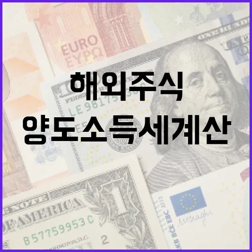해외주식양도소득세 계산 전 꼭 봐야 할 5가지 숫자 - 요약