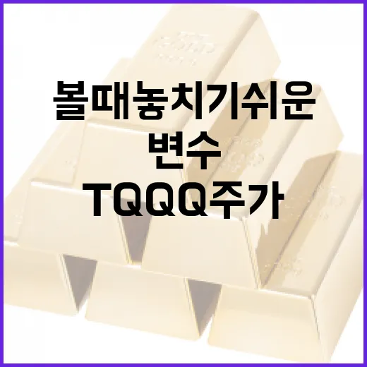 TQQQ주가를 볼 때 놓치기 쉬운 5가지 변수 - 요약