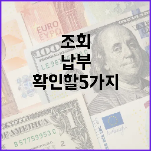 재산세 조회 전 확인할 5가지 기준과 납부 타이밍 - 요약