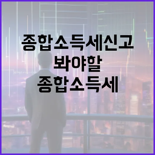 종합소득세신고 전에 봐야 할 5가지 체크포인트 - 요약
