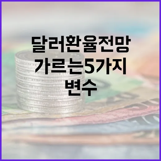 달러환율전망을 가르는 5가지 변수 - 요약