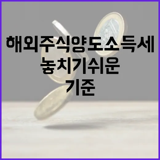 해외주식양도소득세 계산할 때 놓치기 쉬운 5가지 기준 - 요약