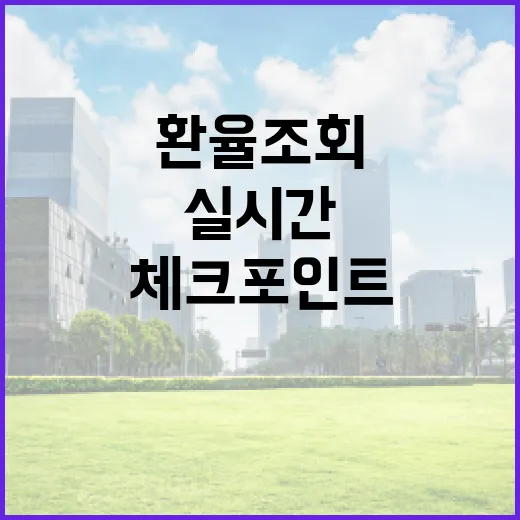 실시간환율조회 전에 꼭 봐야 할 5가지 체크포인트 - 요약