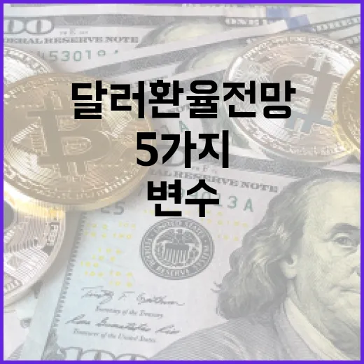 달러환율전망을 볼 때 놓치면 안 되는 5가지 변수 - 요약
