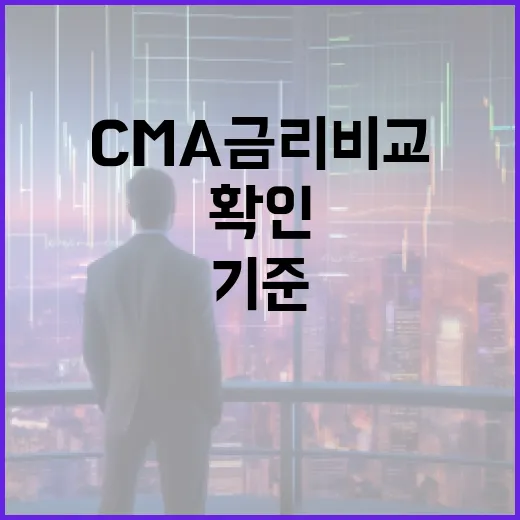 CMA금리비교 전 확인할 5가지 기준 - 요약