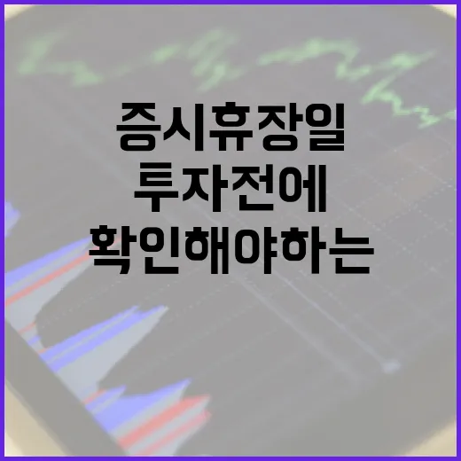 증시휴장일을 투자 전에 확인해야 하는 5가지 이유 - 요약