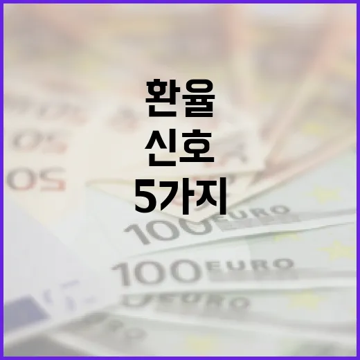 위안환율을 볼 때 놓치면 안 되는 5가지 신호 - 요약
