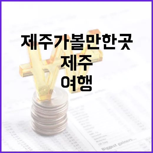 제주가볼만한곳 7곳, 동선과 계절까지 같이 보는 여행 선택법 - 요약