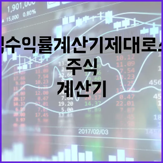 주식수익률계산기 제대로 쓰는 5가지 기준 - 요약