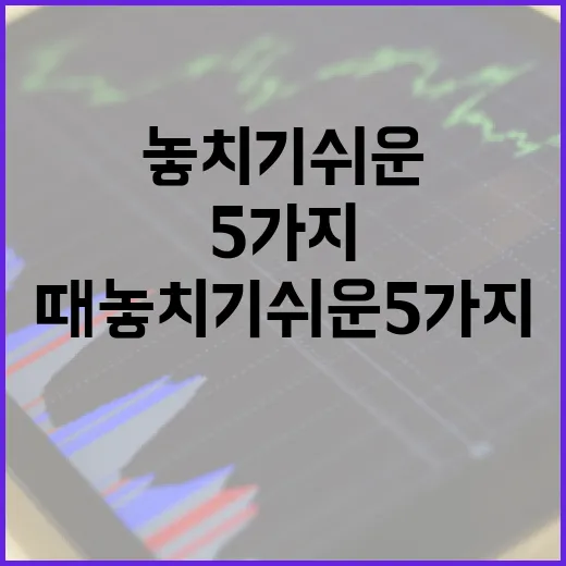 증권시세를 읽을 때 놓치기 쉬운 5가지 흐름 - 요약