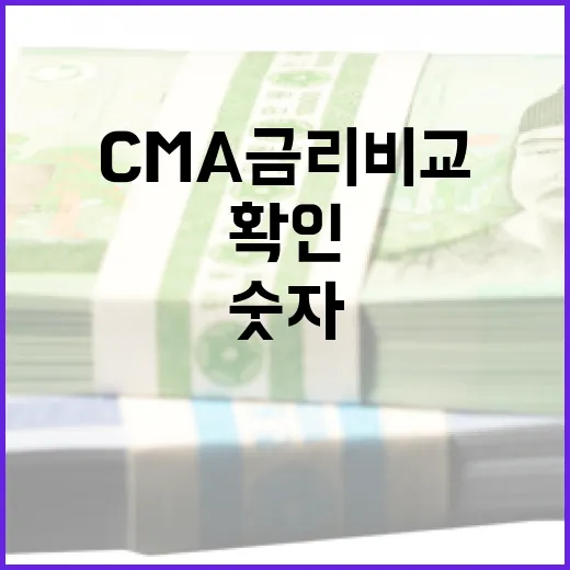 CMA금리비교 전에 확인할 5가지 숫자 - 요약