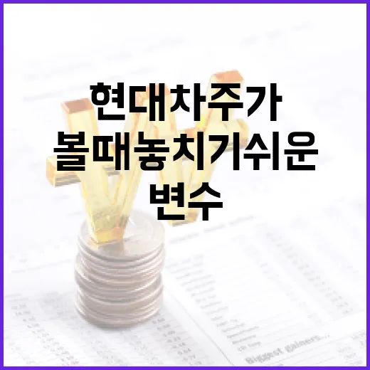 현대차주가를 볼 때 놓치기 쉬운 4가지 변수 - 요약