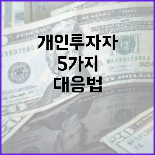 주식 시장을 흔드는 5가지 변수와 개인 투자자의 대응법 - 요약