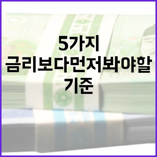 CMA를 고를 때 보는 5가지 기준: 금리보다 먼저 봐야 할 것들 - 요약