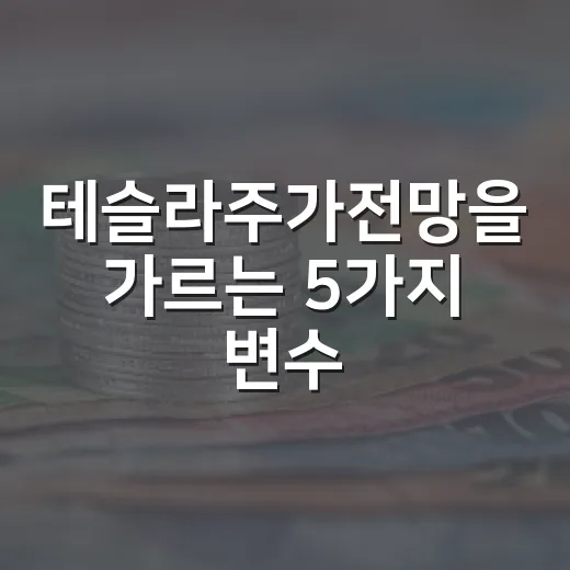 테슬라주가전망을 가르는 5가지 변수: 실적보다 중요한 가격표 - 요약