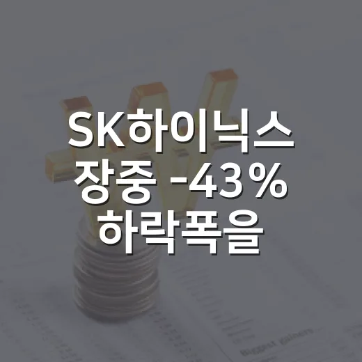 SK하이닉스 장중 -43% 하락폭을 읽는 4가지 관점 - 요약