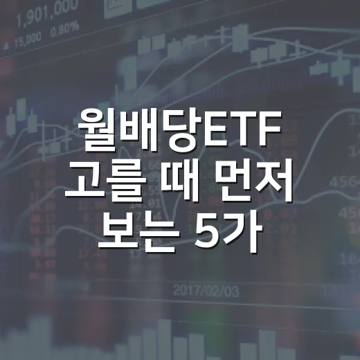 월배당ETF 고를 때 먼저 보는 5가지 기준 - 요약