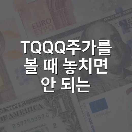 TQQQ주가를 볼 때 놓치면 안 되는 5가지 변수 - 요약