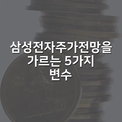 삼성전자주가전망을 가르는 5가지 변수 - 요약